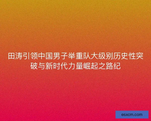 田涛引领中国男子举重队大级别历史性突破与新时代力量崛起之路纪